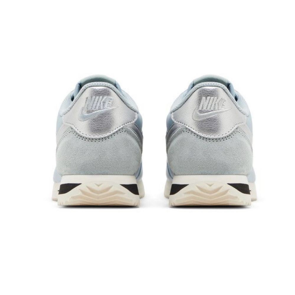 Nike Women's Light Blue and Silver Classic Cortez Sneakers - Picture 3 of 5